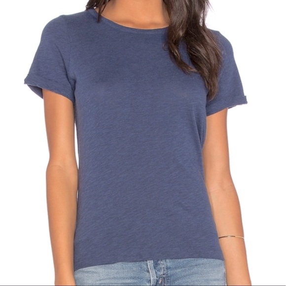 CHASER “Cross Back Rolled Sleeve Tee - oasis blue” - Picture 2 of 6